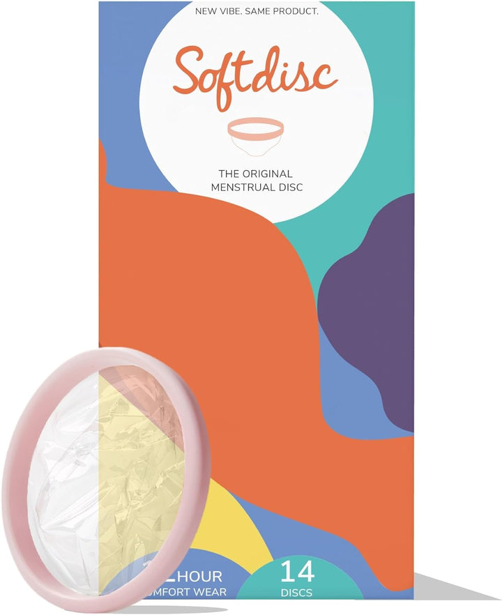 Softdisc Menstrual Discs | Disposable Period Discs | Tampon, Pad, and Cup Alternative | Capacity of 5 Super Tampons | 14 Count