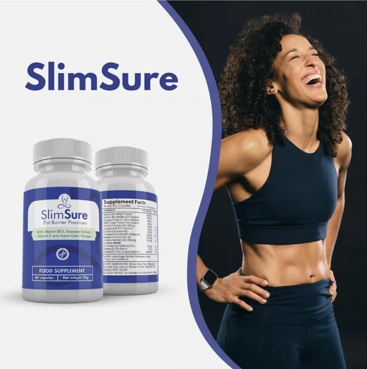 Slimsure – Premium Weight Management Support, Fat Burning & Appetite Control, Vegan Formula – 60 Capsules, 1 Month Supply
