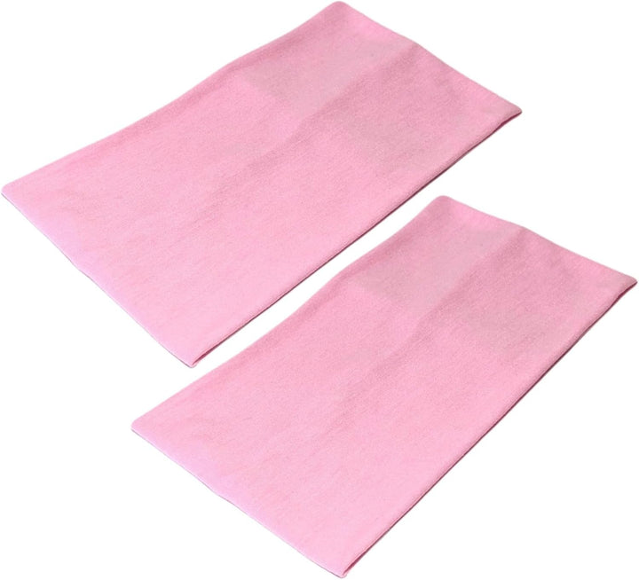 Extra Wide Headbands 11Cm Plain Stretchy Kylie Head Band 2 Pack Unisex Bandeau Headbands for Women & Men Soft Hairbands Yoga Bandana Headband (Black)