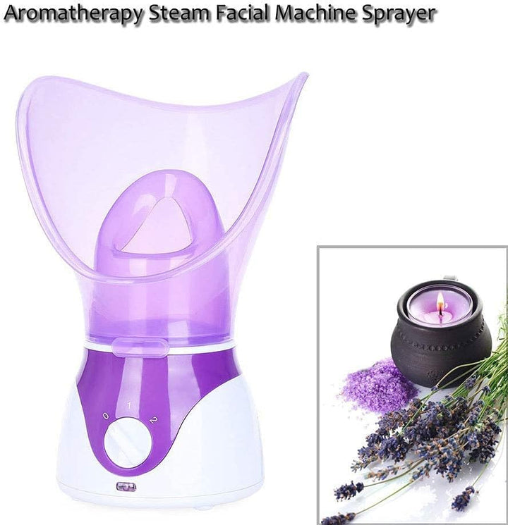Professional Facial Steamer for Cold and Flu Relief - Portable Nano Mist Face Sprayer Home SPA Kit, Electric Steam Inhaler for Sinus Relief, Mini Face Vaporizer for Pore Cleansing (UK Plug)