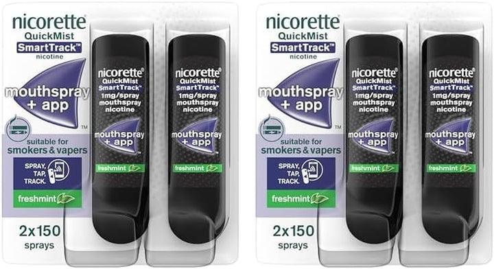 Quickmist Smarttrack Mouthspray (1 X 150 Sprays), Freshmint, Quit Vaping or Quit Smoking Aid Designed to Start Reducing Cravings in 30 Seconds, Smoking or Vaping Cessation Aid