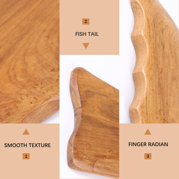 2Pcs Natural Wood Gua Sha Plates Portable Scraping Boards for Facial and Body Massage Smooth Texture Skin Care Tools for Neck Eye Shoulder and Spa Use