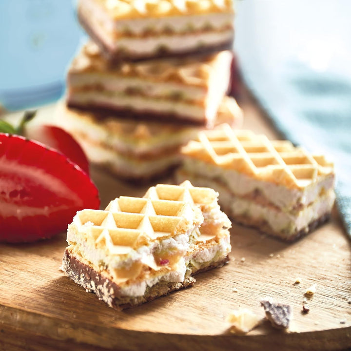 Vanilla Protein Wafers - 5X 2-Wafer Packs - High Protein, Low Sugar, 6000Mg Collagen, 166 Kcal, High Fibre - Fitness Snack for Women - Skin, Joint & Nail Support, Healthytreat