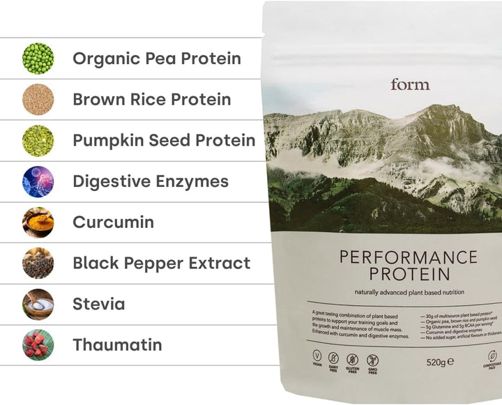 Perance Protein - Vegan Protein Powder - 30G Plant Based Protein per Serving, with Bcaas and Digestive Enzymes. Perfect Post Workout. Tastes Great with Just Water! - Vanilla