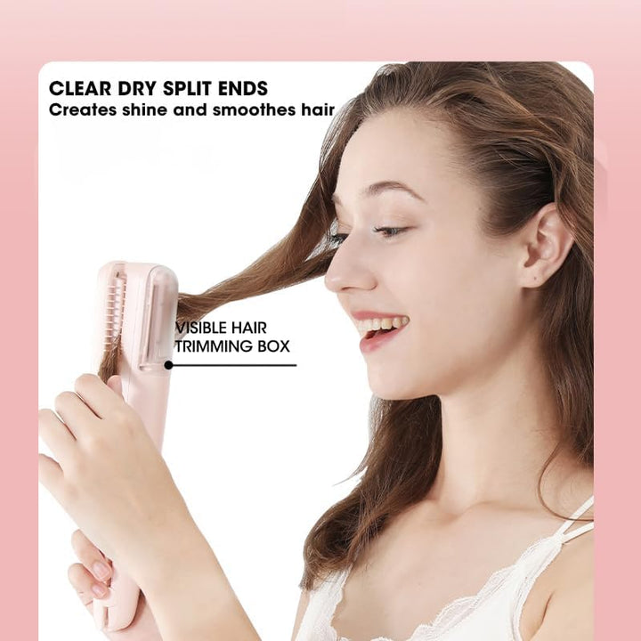 Split End Hair Trimmer Cutting Tool,Removes Split Ends and Broken Hair Tips Quickly and Effectively, without Loss of Length for Healthy Hair, with LED Display, 2H Battery Life