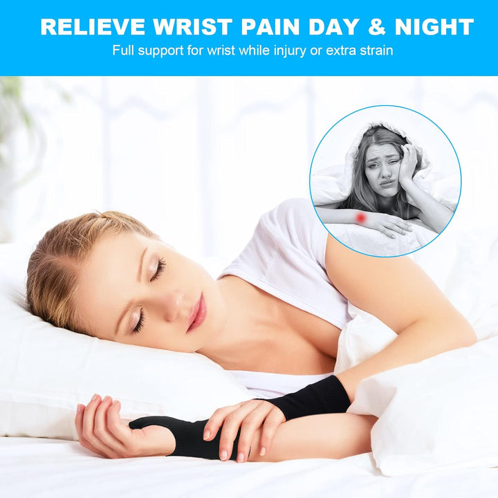 Arthritis Gloves, Elastic Wrist Support Thumb Support Brace with Gel, Breathable Comfortable Carpal Tunnel Splint per Relieves Wrist Thumb Pain, Sprains, Tendonitis and Joint Pain (S)