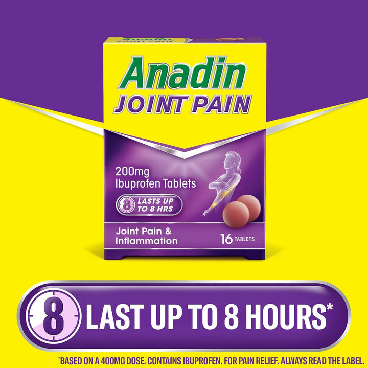 Joint Pain Relief Tablets, Ibuprofen Tablets - Pack of 16