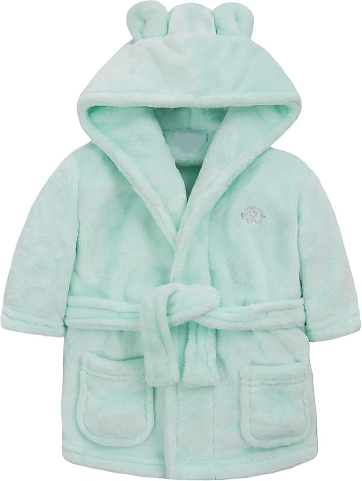 Baby Girl Boy Unisex Dressing Gown with Teddy Ears - Super Soft Plush Fleece Bathrobe | Ideal Baby Gift Hooded Bath Robe | Baby Girls' Robes (Ages 6-24 Months)