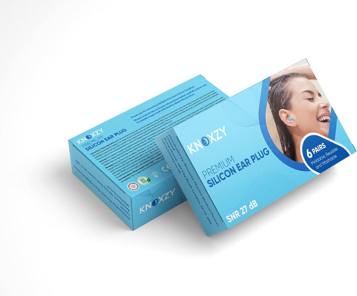 Silicone Ear Plugs for Sleeping Re-Usable Waterproof Noise Cancelling Premium Moldable Ear Plugs for Sleeping, Travelling, Studying Noise Reduction