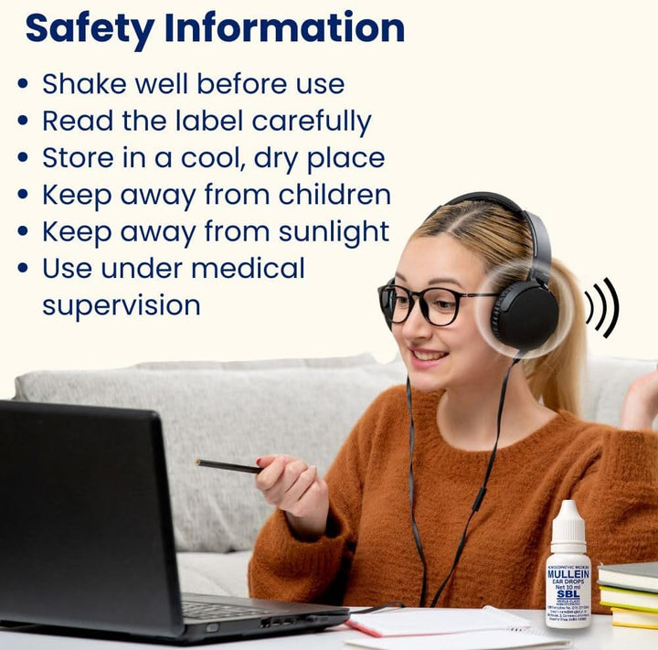 Mullein Ear Drops Ear Infections Earache Effective Relief Ear Pain, Swimmer'S Ear, Excessive and Hardened Ear Wax | Ear Wax Removal Solution with Natural Ingredients