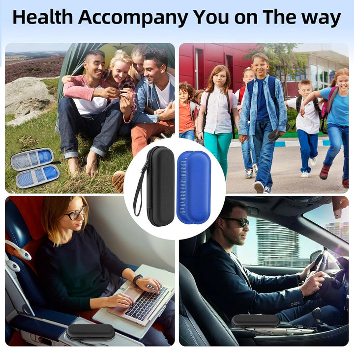 Insulin Cooler Travel Case, Diabetic Travel Case with 2 Nylon Ice Packs, Diabetic Supplies Insulin Pen Case, Portable Insulin Travail Case(Black)