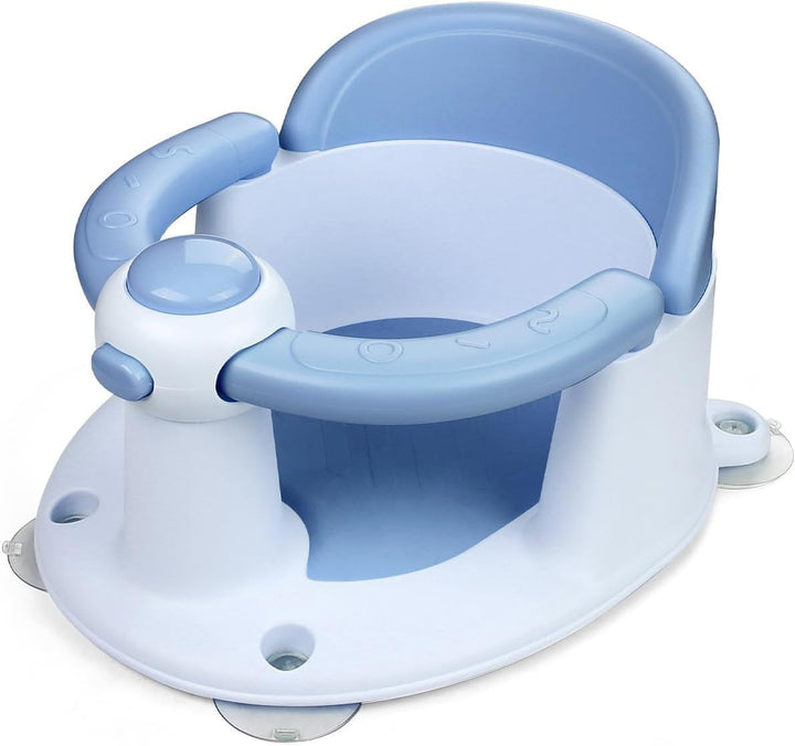 Baby Bath Seat for 6 Months & Up, Non-Slip Toddler & Newborn Sit up Bath Seat (Grey)