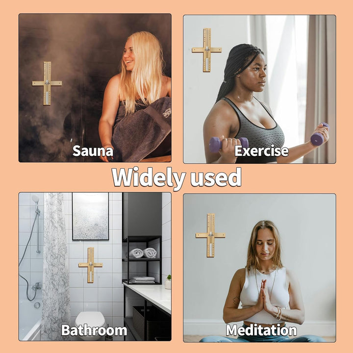 Sauna Timer, 360-Degree Rotating 15 Minute Sand Timer with White Grit Heat Resistant Wall Mounted Sauna Clock Accessories for Spa Classroom Gym Yoga Studio