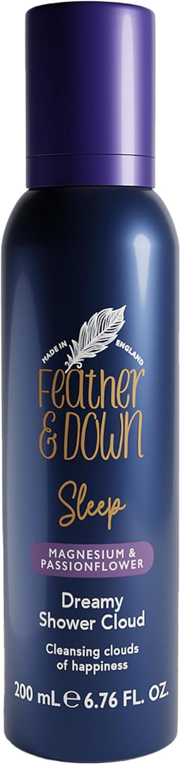 Magnesium and Passionflower Dreamy Shower Cloud (200Ml) - Foaming Shower Mousse Infused with Magnesium and Passionflower, Calms Anxiety & Stress, Relaxation Aromatherapy