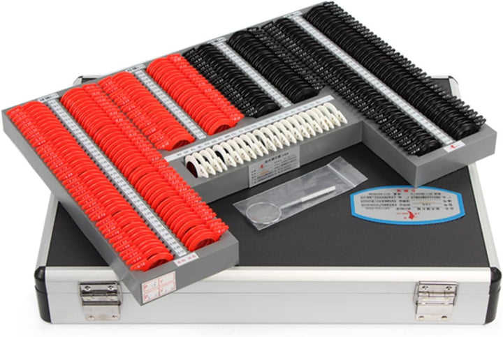 Trial Lens Set Leather 266Pcs Plastic Rimtrial Lens Case Optometry Insert Box Optometry Accessories Box Try-On Inserts Optical Equipment(Color:Black,Size:266Pcs)