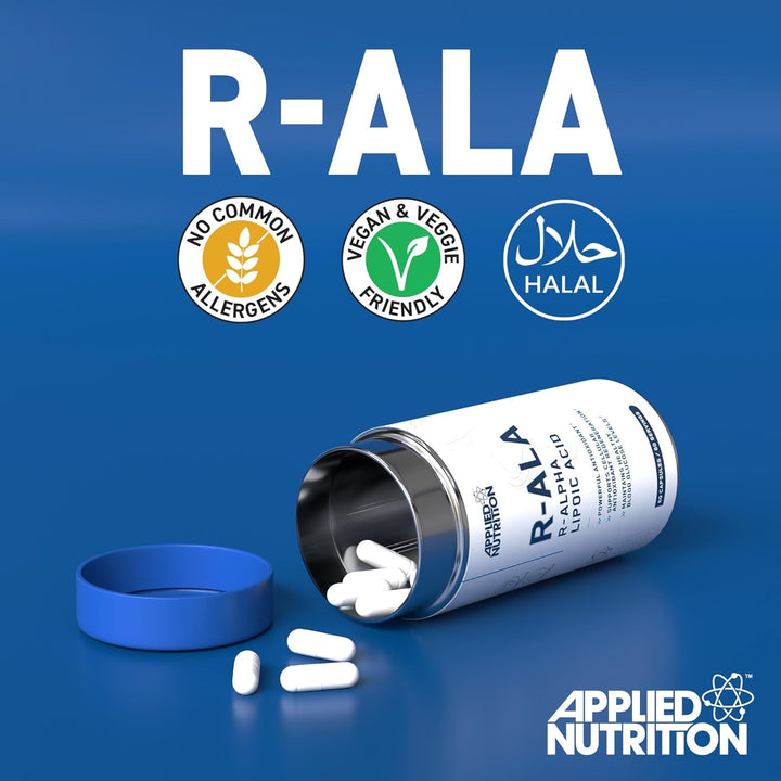 R-Alpha Lipoic Acid 200Mg - 60 Vegetable R ALA Capsules - Premium Formula (2 Month Supply)