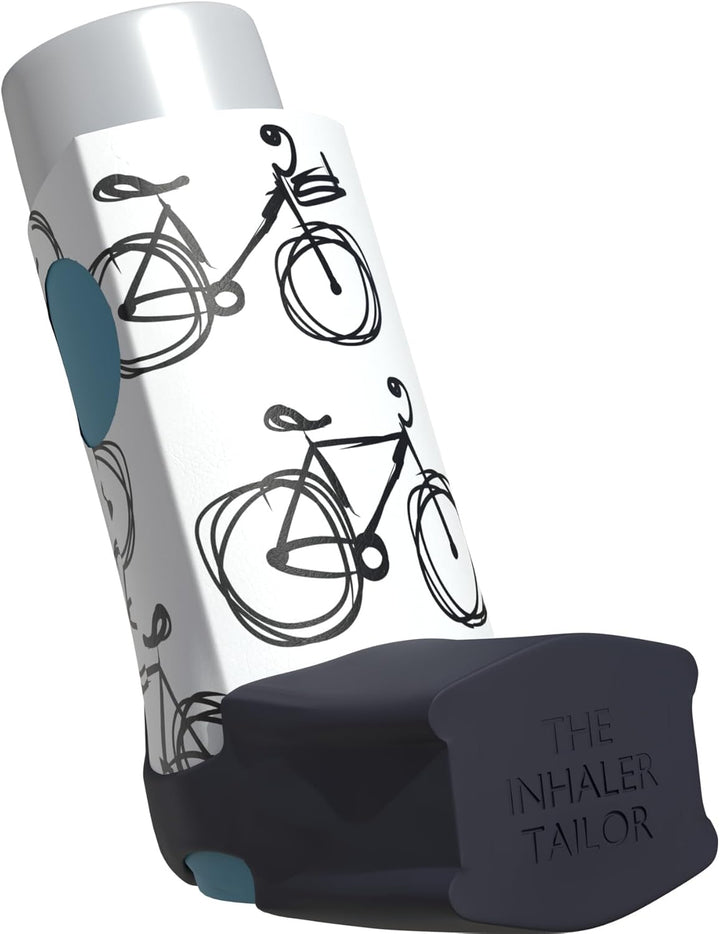 Sport Collection of Inhaler Cases – for Ventolin and Shorter Style Inhalers – Vegan Leather Case for Kids and Adults – Handmade in England (Neon Geometric, Shorter Style)