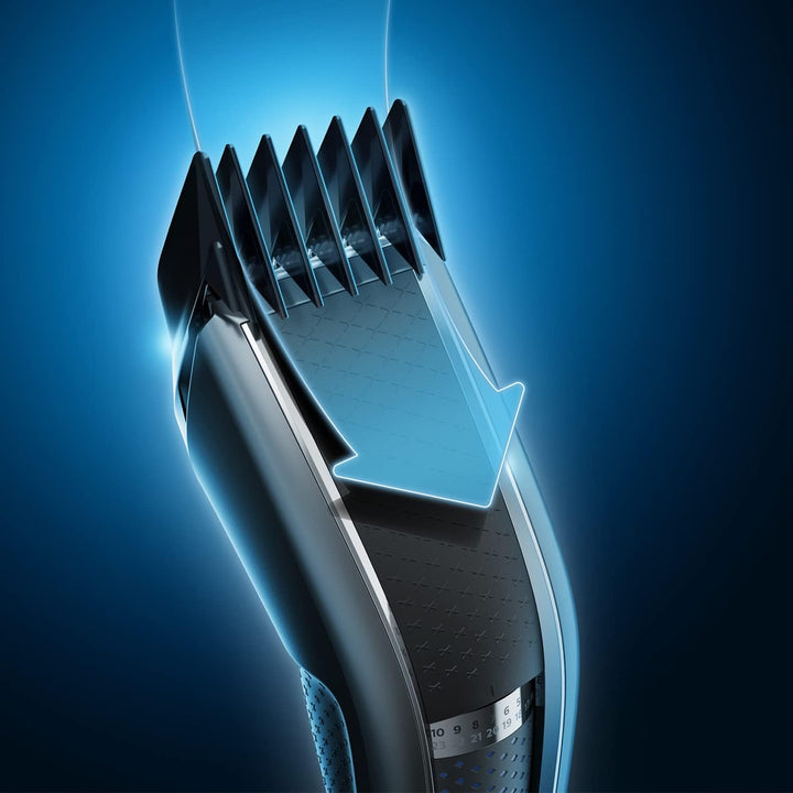 Hair Clippers, Series 5000 Trim-N-Flow PRO Technology Hair Clipper, Fully Washable with Self-Sharpening Stainless Steel Blades, Corded, UK 3-Pin Plug - HC5630/13