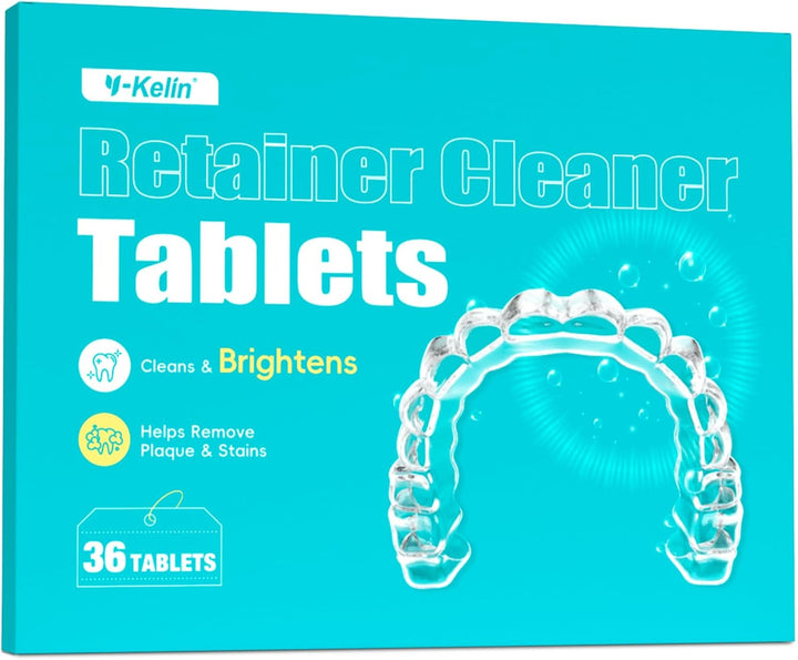 Retainer Cleaner,Retainer Cleansing Tablets, Denture Cleaning Tablet, Retainer,Dentures,Mouth Guard Cleaner 12 Tablets