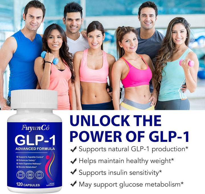 GLP 1 Supplements, 120 Capsules Appetite Suppressants Women&Men, GLP-1 Supplement Support for Appetite Regulate & Gut Health