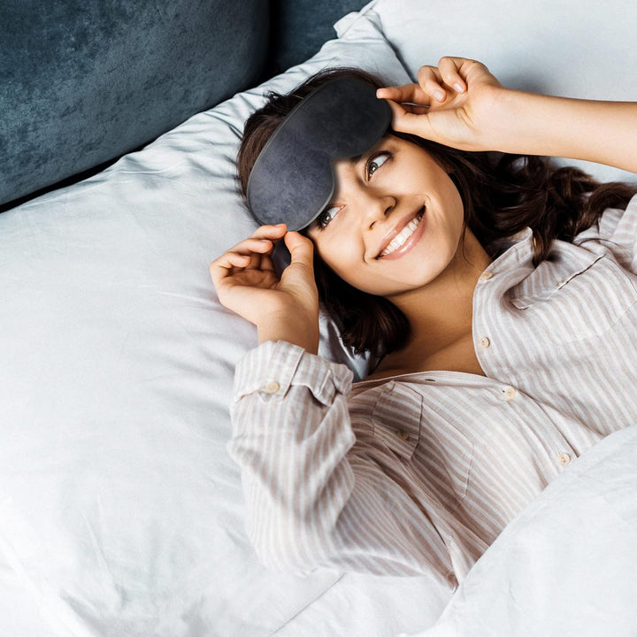 100% Blackout Eye Mask for Women & Men - Sleep Mask - Zero Eye Pressure Eye Mask for Sleeping - Eyelash & Eye Movement Friendly Sleeping Mask with Adjustable Strap - Premium Sleep Mask for Travel