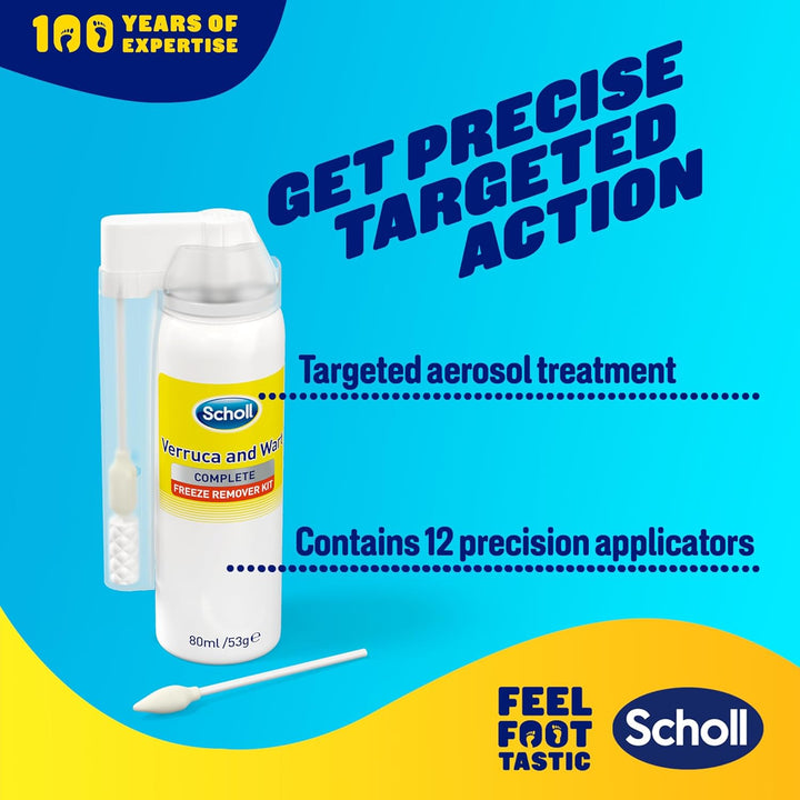 Verruca & Wart Complete Freeze Remover Kit, 80Ml - Verucca Freeze Treatment for Effective Wart and Verucca Removal, 1 Pack