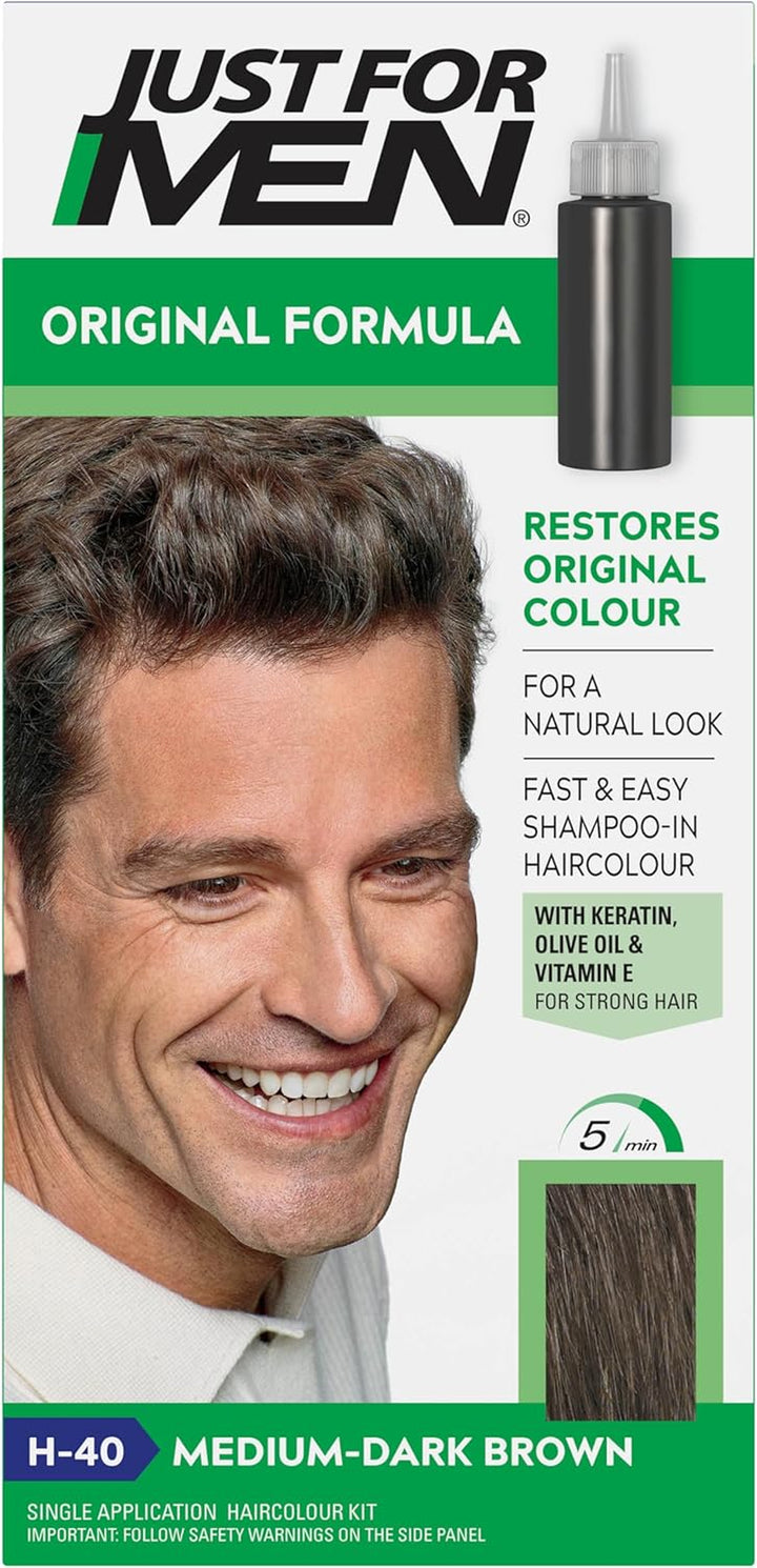 Original Formula Real Black Hair Dye, Restores Original Colour for a Natural Look � H55