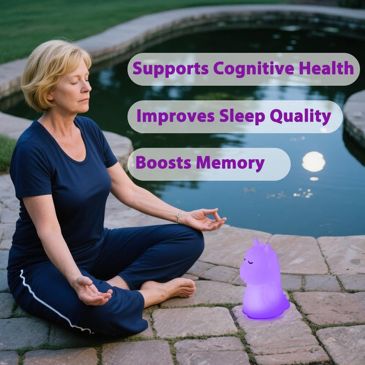 'Breathing Dragon' 5/5 & 4/7/8 Guided Visual Meditation Tool for Adults & Kids | Mindfulness and ADHD Anxiety Relief | 3-In-1 Sleep Aid Device with Night Light for Calm Your Mind for Stress