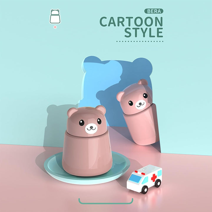 Pink Bear Pill Crusher - Cute Animal-Shaped Medicine Grinder for Kids & Adults, Portable Powder Crushing Tool for Tablets, Vitamins, Pets - Easy to Clean, Durable & Painless Medication Aid