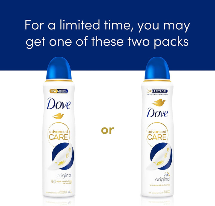 Advanced Care Original Women'S Antiperspirant Deodorant Spray for 72 Hour Protection against Sweat and Odour with Pro-Ceramide Technology 150 Ml