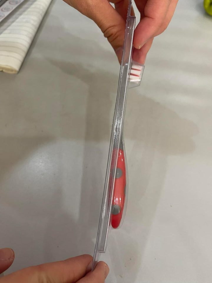 Ladybug Toddler Toothbrush for 2 Years+, Soft Red Dot Bristle Kids Toothbrush Age 2-4, Easy to Use, Oral Hygiene Care for Infant Teeth and Gums, Safe and Sturdy, 1Pc