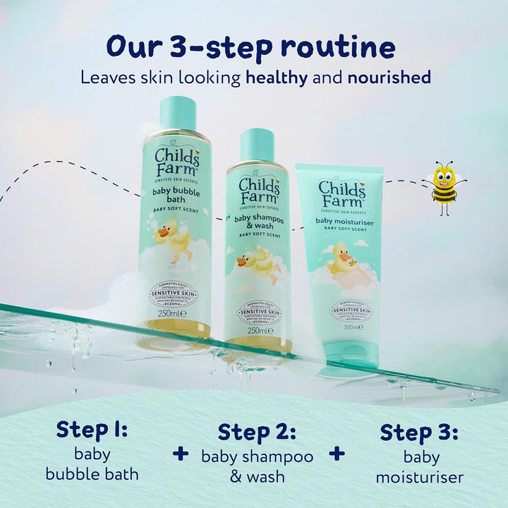 Baby Bedtime Bubble Bath, Baby Soft Scent | Gently Cleanses & Soothes | Suitable for Newborns, Kids & Adults with Sensitive & Dry Skin, 250Ml