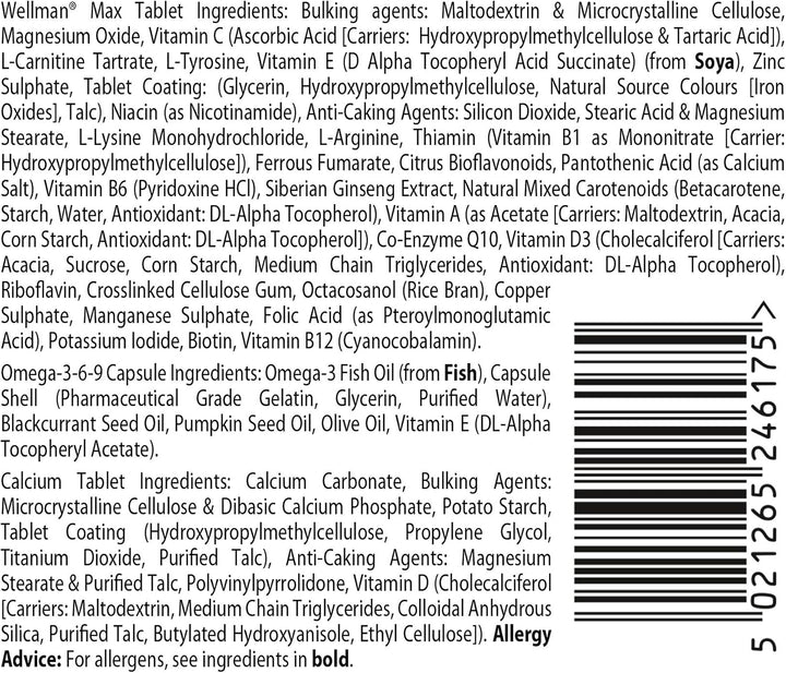 Max - Maximum Strength Multivitamin Formula Mix with Support for Energy, Immune System, Testosterone Level, Bone Health, Brain Health,Heart Health and Vision Health, 84 Tablets by