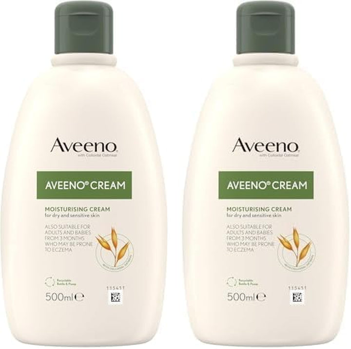 Moisturising Cream (1X 500Ml), Nourishing Body Lotion with Hydrating Colloidal Oatmeal, Full Body Moisturiser for Dry and Sensitive Skin, Suitable for Adults and Babies from 3 Months