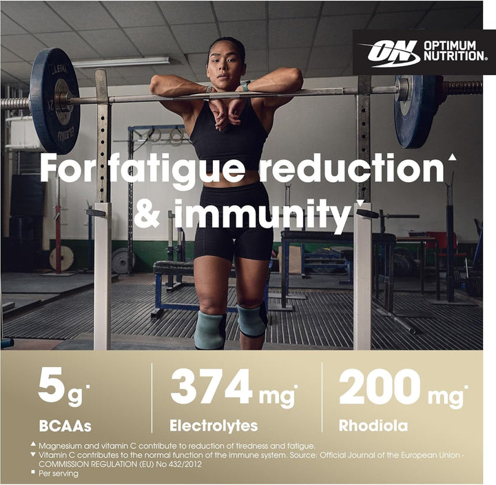 Gold Standard BCAA Train + Sustain, Amino Acids Pre Workout Powder, Sports Drink with Vitamin C, Zinc, Magnesium and Electrolytes, Raspberry & Pomegranate Flavour, 28 Servings, 266 G