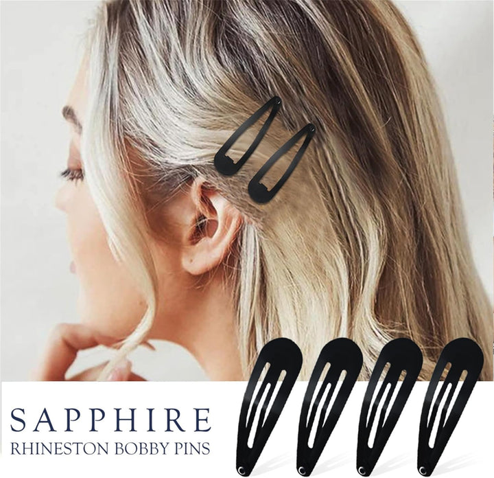 20 Pack Hair Clips, 2 Inch Metal Hair Clips, Kids Barrettes Girls' Hair Accessories, Barrettes Women Metal Snap Hair Clips Accessories Non-Slip Black