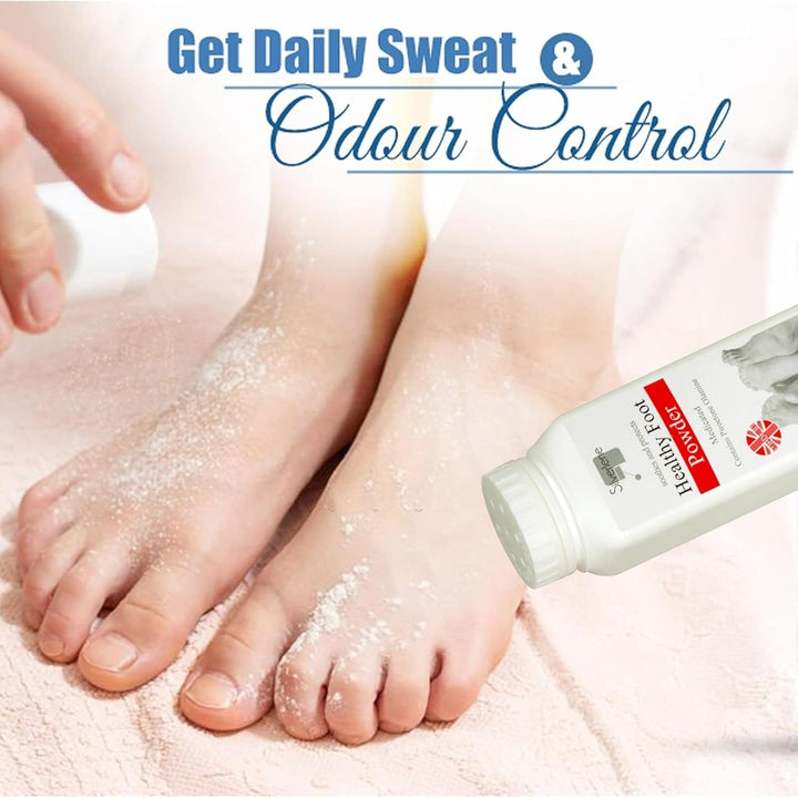 Athletes Healthy Foot Powder Medicated Treats and Prevents Anti-Fungal 75G, Prone to Excessive Sweating and Odour, Daily Foot Care Regime, Talcum Powder, Controls Sweat (1Pcs)