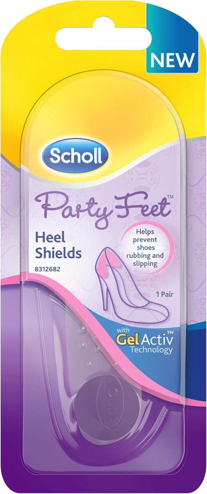Scholl Party Feet Ball of Foot Gel Cushions with Gelactiv Technology, Non-Slip, Help Prevent Foot Pain - Suitable Most Shoes Including High Heels and Stilettos. Universal Size, 1 Pair of Cushions