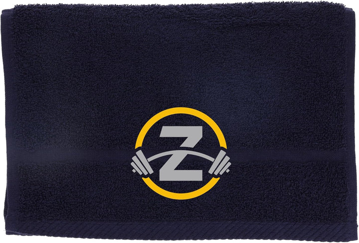 Gym Towel with Monogrammed Embroidery Initial Gift for Men & Women, Training Accessory Gift, Gym Towel Present for Weight Lifting Birthday, Retirement, Christmas - Black, J