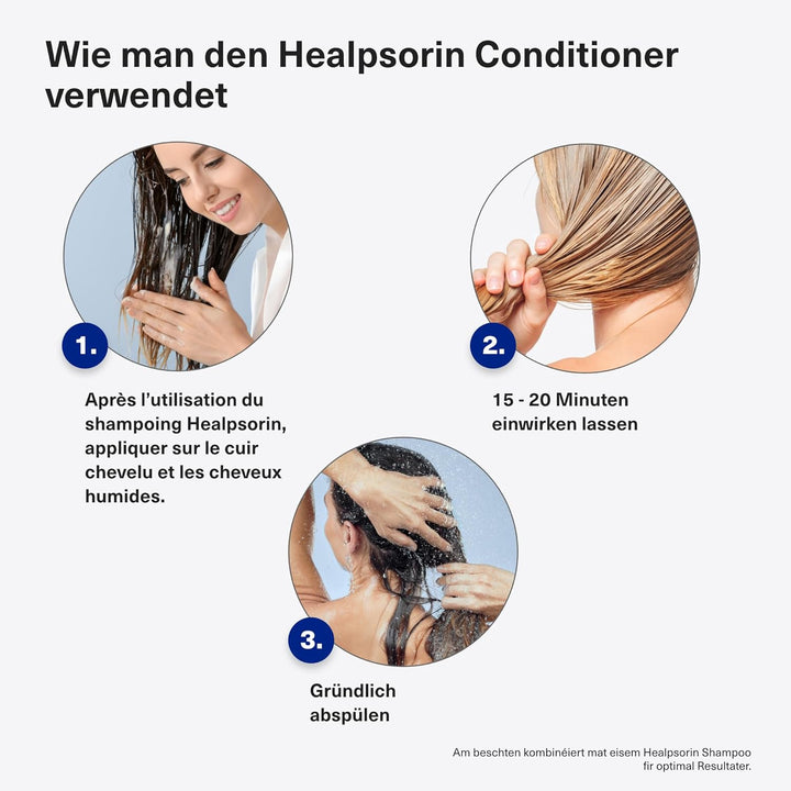 Healpsorin Psoriasis Scalp Treatment Conditioner - Helps Relieve Dandruff, Seborrheic Dermatitis & Psoriasis Symptoms for Shiny, Flake-Free Hair. 500Ml