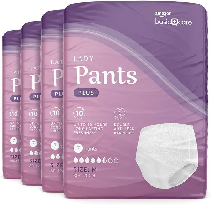 Lady Pants plus Medium – 28 Count (4 Packs of 7), White