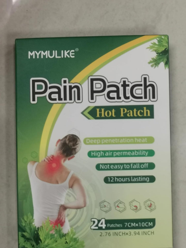 24Pcs Pain Relief Patches  Heat Patches for Pain Relief Fast-Acting Patches Long Lasting Relief of Pains for Back, Neck, Shoulder Knee Pain Relief Patch