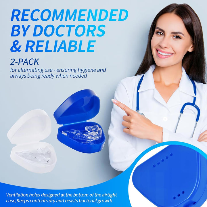 Honex anti Snoring Mouthpiece. Adjustable Mandibular Advancement Device with Travel Case, Comfortable -Free for Men and Women