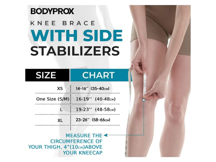 Knee Brace with Side Stabilizers & Patella Gel Pads for Knee Support