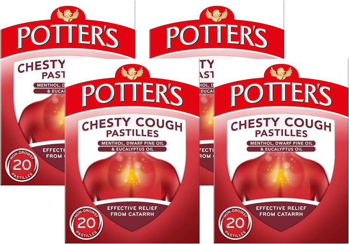 Chesty Cough Pastilles, Non-Drowsy, 20 Pastilles - Relieve the Symptoms of Catarrh, Coughs and Colds