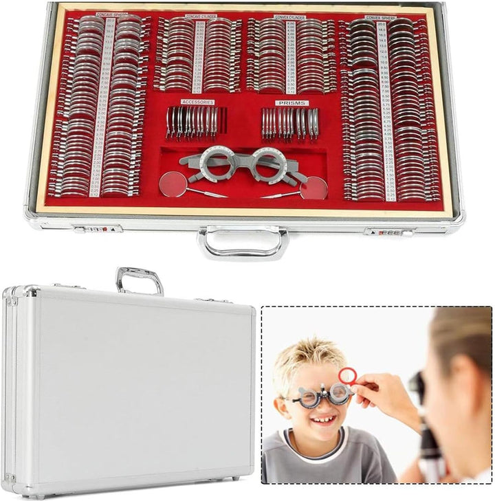 266 Piece Optical Trial Lens Set Optical Trial Lens Kit with Aluminum Case Optometry Kit for Optometrists Opticians and Eye Protection