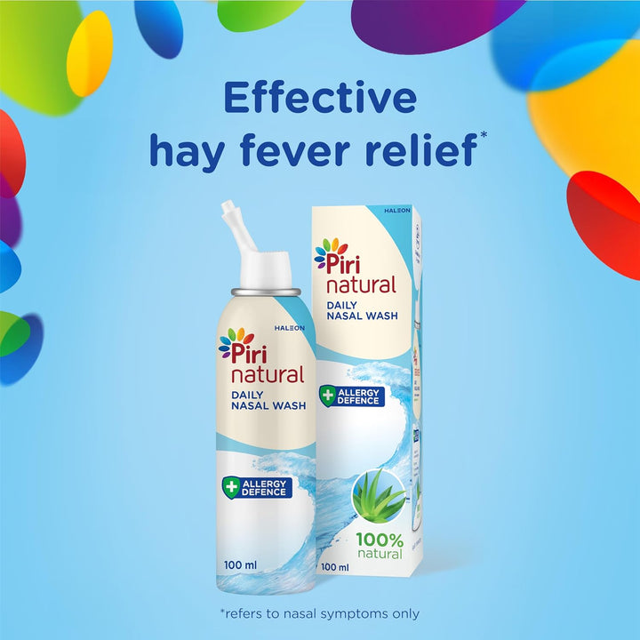 Nasal Spray, Daily Nasal Wash for Allergy Defence, Allergens Hayfever & Dust Wash, 100Ml