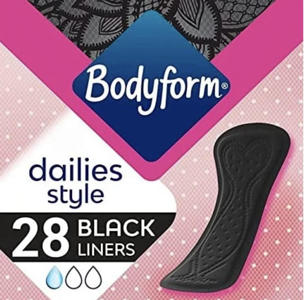Black Normal Panty Liners 5X PACK of 21