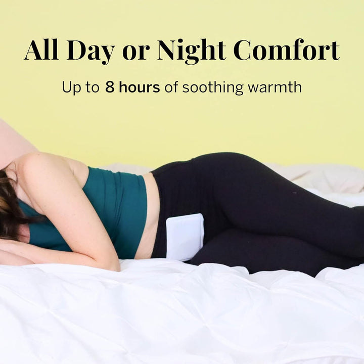 Pixie Period Cramps Menstrual Pain Relief Heat Patches - Lower Abdominal & Back Soothing Therapy - Natural Alternative to Lidocaine ICY Hot - up to 8 Hours - 6 Count Discreet Disposable Heat Pads