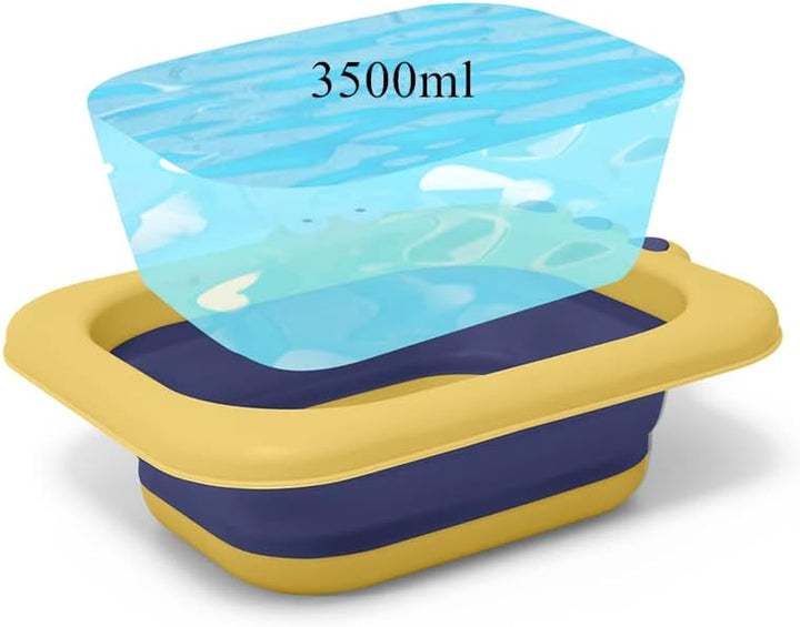 Foldable Washing Bowl for Baby, Washing Bowl, Foldable Camping Washing Bowl, Multi-Purpose Bowl, for Travel/Camping/Motorhome, Capacity: 3500 Ml